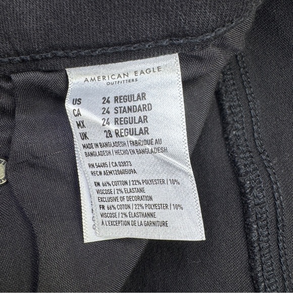 American Eagle High-Rise Flare Jeans Black Womens Size 24 - Picture 12 of 13